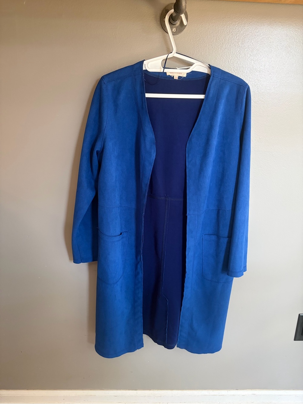 Blue Open-Front Women’s coat
